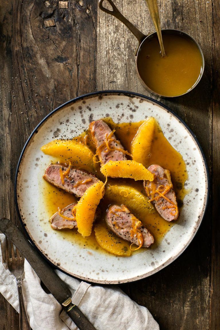 Andebryst med orangesauce