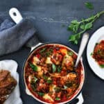 gratinerede italienske kødboller